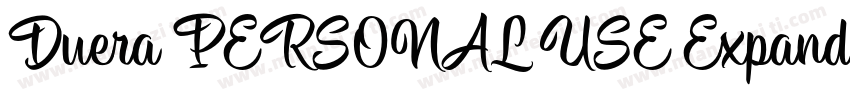 Duera PERSONAL USE Expanded字体转换